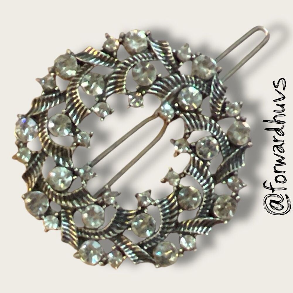 Bundle Sale 3 for $15 | Vintage Silver Tone Wreath Barrette